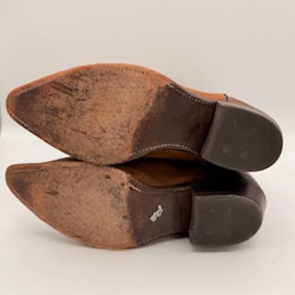 Justin Cowboy Boots Brown Leather Western Embroidered Men’s 9B (Women’s 10.5) - Picture 9 of 15